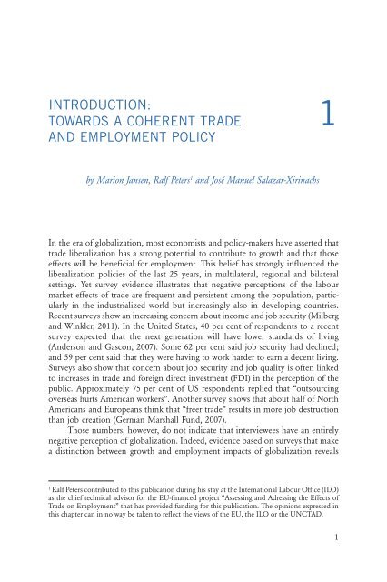 Trade and Employment From Myths to Facts - International Labour ...