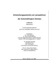 Entwicklungspotential und -perspektiven der Automobilregion Zwickau