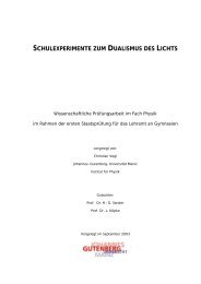schulexperimente zum dualismus des lichts - Institut für Physik ...