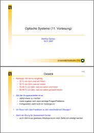 Optische Systeme (11. Vorlesung) - LTI