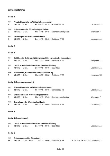 Lehramtsstudiengänge - Pädagogische Hochschule Weingarten