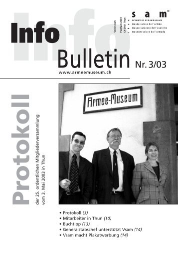 BulletinNr. 3/03 - Verein Schweizer Armeemuseum