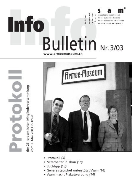 BulletinNr. 3/03 - Verein Schweizer Armeemuseum