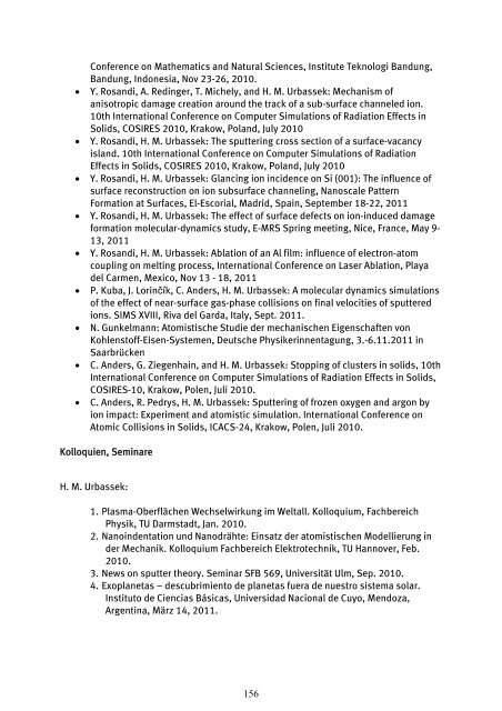 Forschungsbericht 2010 - 2011 - Fachbereich Physik der Universität ...