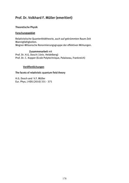 Forschungsbericht 2010 - 2011 - Fachbereich Physik der Universität ...