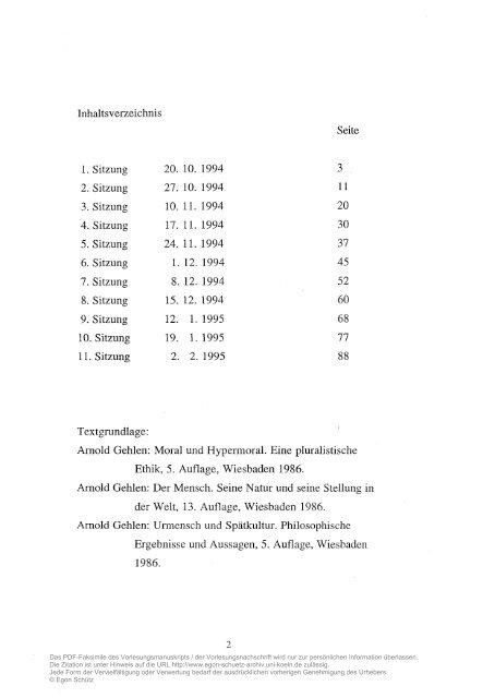 Moral und Hypermoral - Egon Schütz Archiv - Universität zu Köln