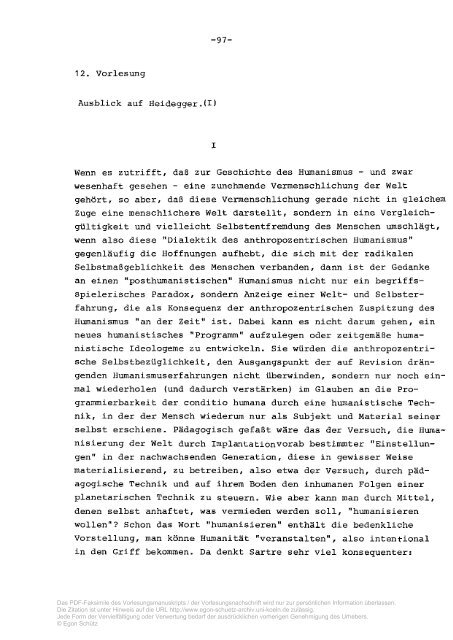 Existenz und Humanismus. Sartres und Heideggers - Egon Schütz ...