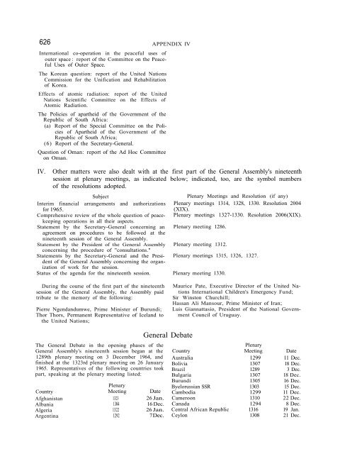 [ 1964 ] Appendices - Yearbook of the United Nations