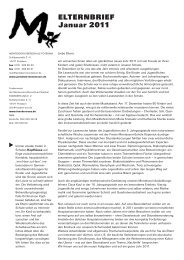 ELTERNBRIEF Januar 2011 - foerdert-uns eV - Förderverein der ...