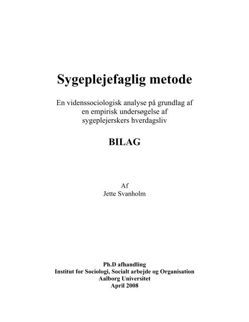 Sygeplejefaglig metode - University College Nordjylland