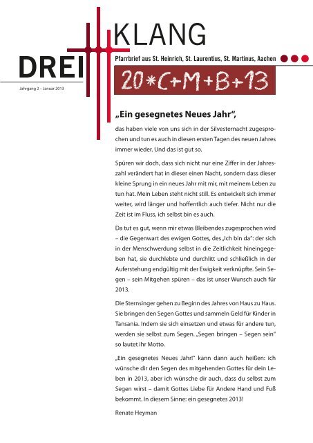 DreiKlang Januar 2013 - St. Martinus