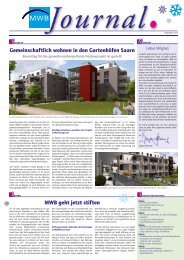 MWB Journal Dezember 2012 - Mülheimer Wohnungsbau eG