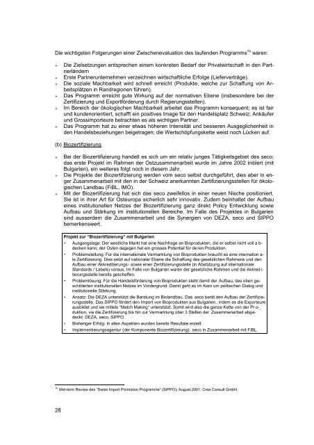 12 Jahre Ostzusammenarbeit - Evaluation 2003/4 - Band 2 - DEZA