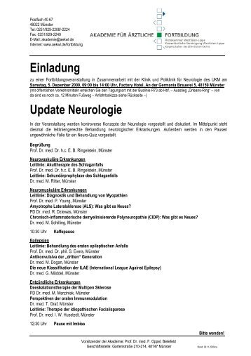 Einladung Update Neurologie