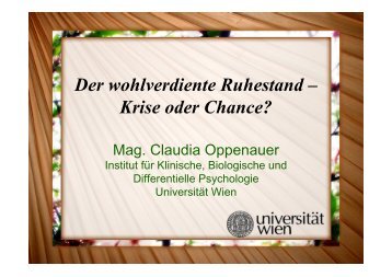 Der wohlverdiente Ruhestand – Krise oder Chance?