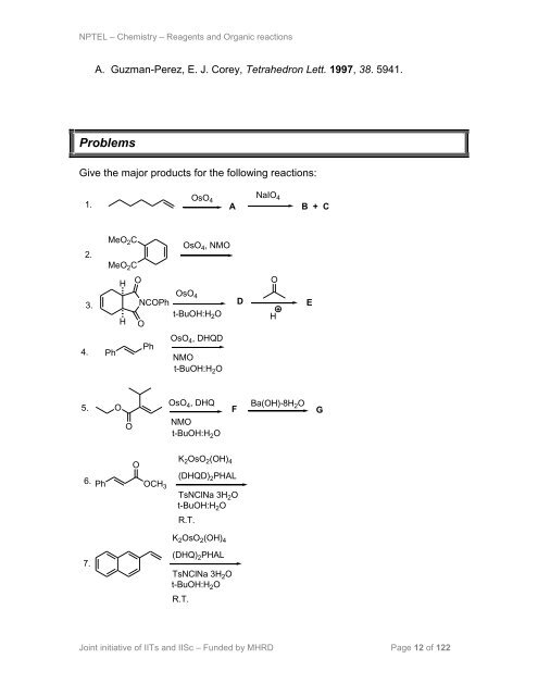 Module I Oxidation Reactions - NPTel