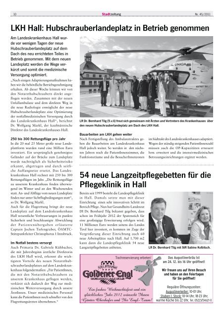 Stadtzeitung - in Hall in Tirol