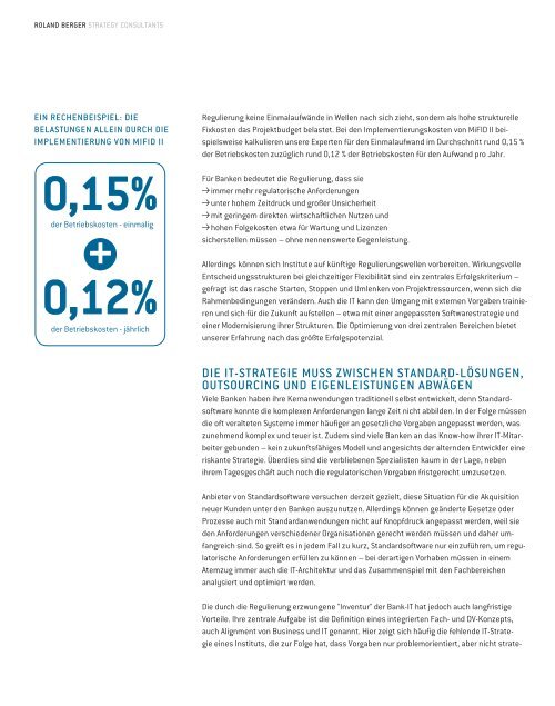 IT-Budgets in Zeiten der Finanzmarktregulierung - Roland Berger