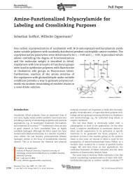 Amine-Functionalized Polyacrylamide for Labeling ... - TU Clausthal