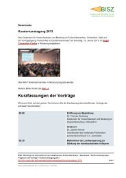 Kurzfassungen der Vorträge - BISZ - Südzucker AG