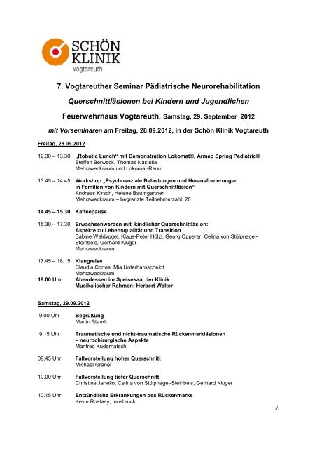 7. Vogtareuther Seminar Pädiatrische ... - Neuropaediatrie