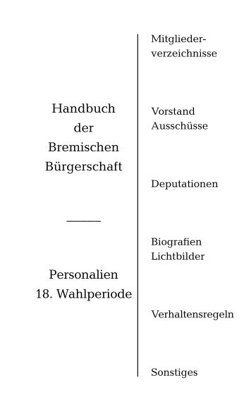 Handbuch 18. Wahlperiode - Bremische Bürgerschaft