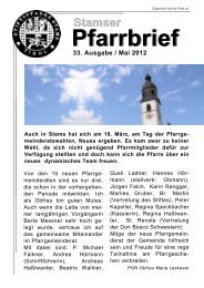 33. Ausgabe - Stiftspfarre Stams