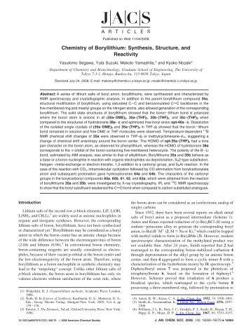 Chemistry of Boryllithium: Synthesis, Structure, and Reactivity