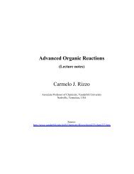 Advanced Organic Reactions Carmelo J. Rizzo