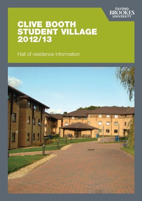 clive booth student village 2012/13 - Oxford Brookes University