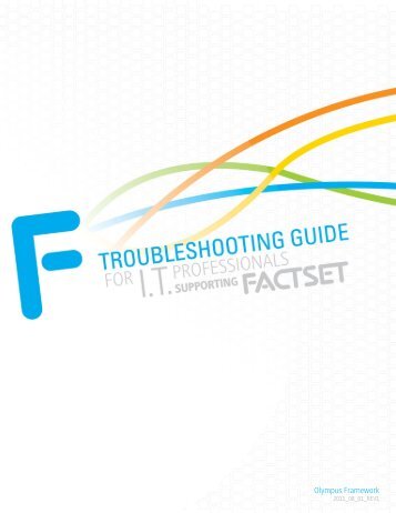 Troubleshooting Guide - Support Utilities - FactSet