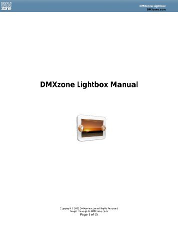 DMXzone Lightbox Manual - DMXzone.COM