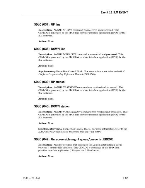 DCP Series Telcon Message Manual - Public Support Login - Unisys