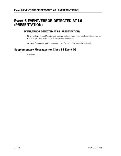 DCP Series Telcon Message Manual - Public Support Login - Unisys