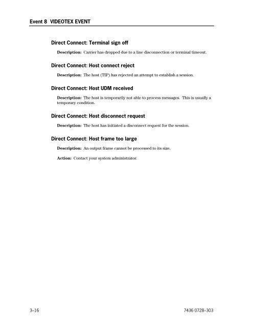 DCP Series Telcon Message Manual - Public Support Login - Unisys