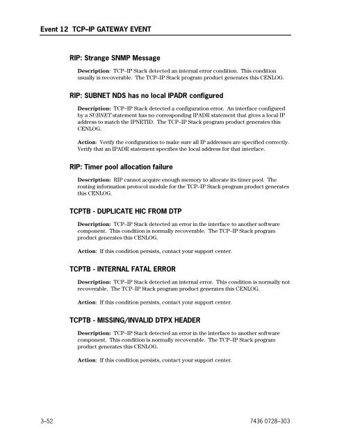 DCP Series Telcon Message Manual - Public Support Login - Unisys