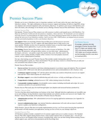 Premier Success Plans - Salesforce.com