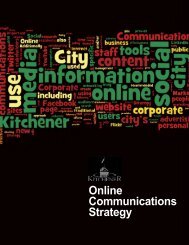 Online Communications Strategy - City of Kitchener