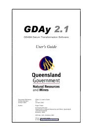 GDAy Users Guide - Department of Environment and Resource ...