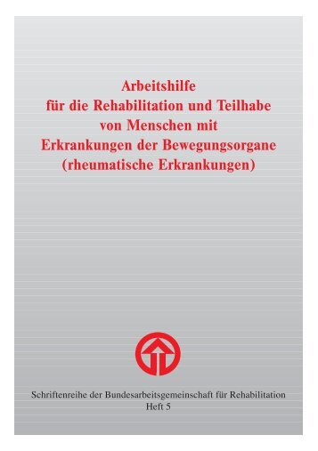 Arbeitshilfe für die Rehabilitation und Teilhabe von Menschen ... - BAR