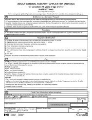 Adult General Passport Application (abroad) - Passport Canada