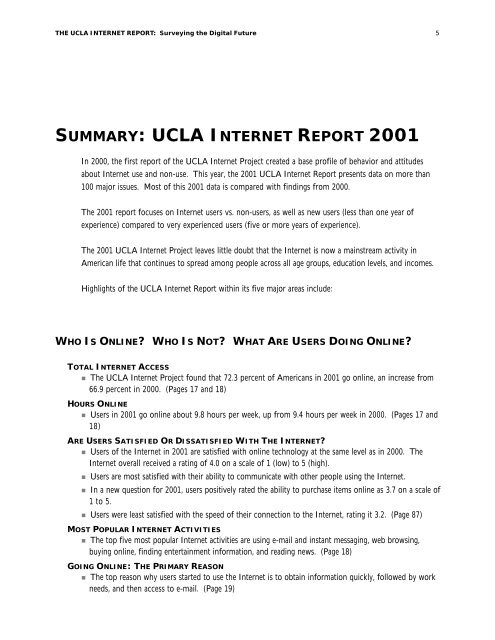 UCLA Internet Report (online version) - Center for the Digital Future