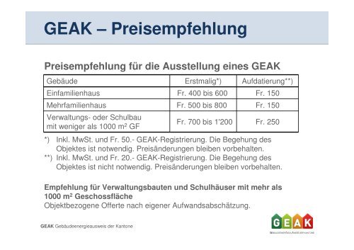 GEAK - Klassierung - energieapero