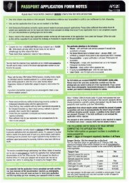 Passport Application Form Notes APS2E - Department of Foreign ...