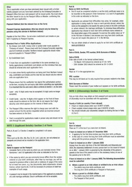 Passport Application Form Notes APS2E - Department of Foreign ...