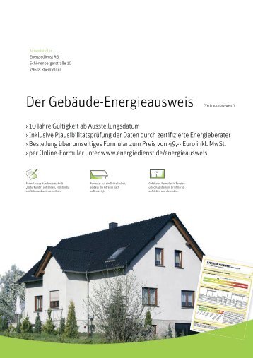 Der Gebäude-Energieausweis ... - Energiedienst AG