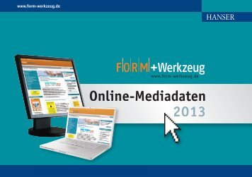 Online-Mediadaten Form+Werkzeug 2013 - Carl Hanser Verlag