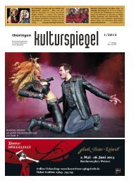 Thüringen Kulturspiegel Veranstaltungskalender Showbühne ...