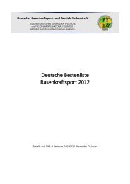 Deutsche Bestenliste Rasenkraftsport 2012 - DRTV