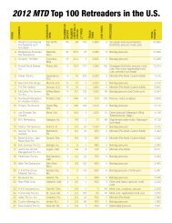 2012 MTD Top 100 Retreaders in the U.S. - Modern Tire Dealer